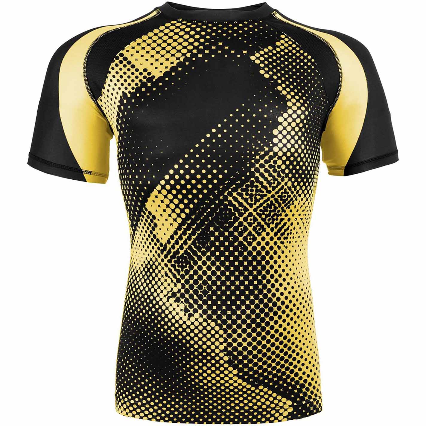 short sleeve rashguard white yellow