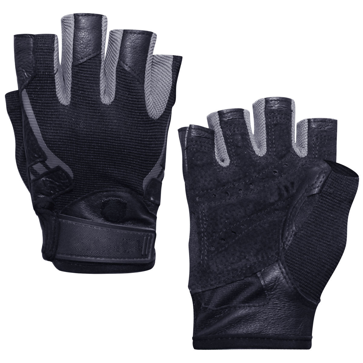 vantilated black gray medium weight lifting gloves